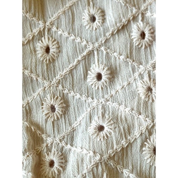 Astr Dusty Pink April Eyelet Ruffle Cold Shoulder Wrap Blouse Sz Large - Picture 12 of 16